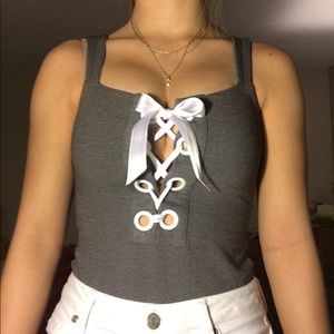 front laced bodysuit by - six.crisp.days